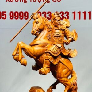 Quan Công Cưỡi Ngựa Gỗ Hương