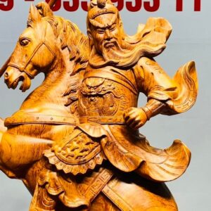Quan Công Cưỡi Ngựa Gỗ Hương
