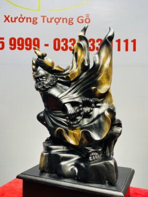 Đạt Ma Múa Võ Gỗ Mun Sừng