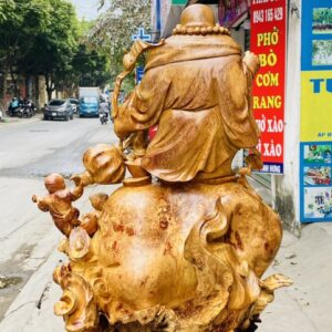 Di Lạc Ngũ Tiểu Đứng Bao Tiền Gỗ Nu Hương