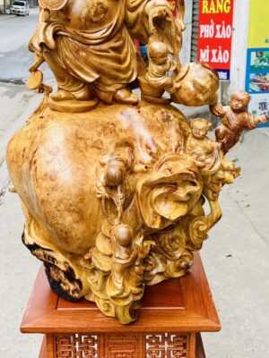 Di Lạc Ngũ Tiểu Đứng Bao Tiền Gỗ Nu Hương