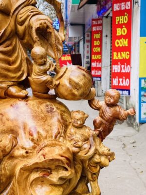 Di Lạc Ngũ Tiểu Đứng Bao Tiền Gỗ Nu Hương
