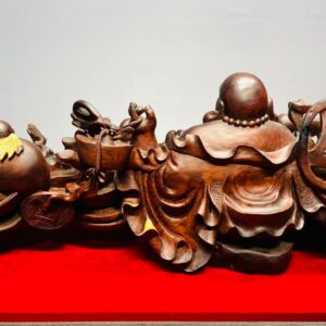 Di Lạc Ngũ Tiểu Ngồi Đống Tiền Gỗ Trắc