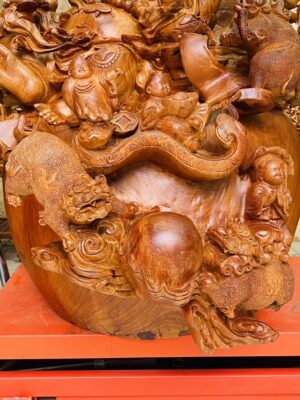 Di Lạc Cửu Tiểu Tam Nghê Ngồi Bao Tiền Gỗ Hương