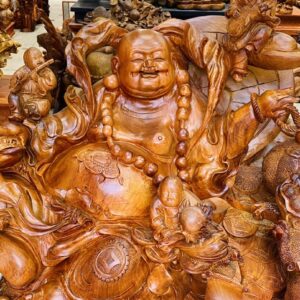 Di Lạc Cửu Tiểu Tam Nghê Ngồi Bao Tiền Gỗ Hương