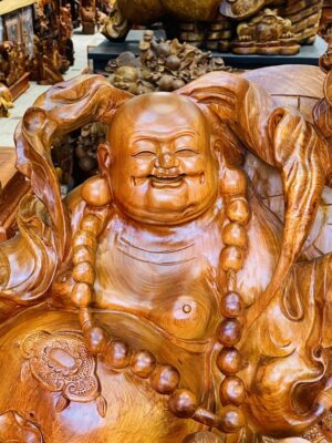 Di Lạc Cửu Tiểu Tam Nghê Ngồi Bao Tiền Gỗ Hương