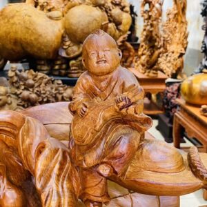 Di Lạc Cửu Tiểu Tam Nghê Ngồi Bao Tiền Gỗ Hương