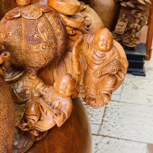 Di Lạc Cửu Tiểu Tam Nghê Ngồi Bao Tiền Gỗ Hương