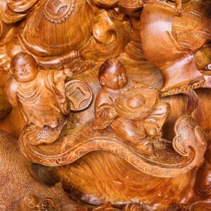 Di Lạc Cửu Tiểu Tam Nghê Ngồi Bao Tiền Gỗ Hương