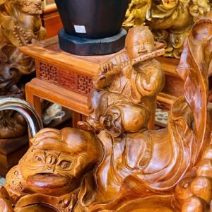 Di Lạc Cửu Tiểu Tam Nghê Ngồi Bao Tiền Gỗ Hương