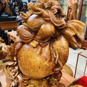 Di Lạc Nhị Tiểu Ngồi Bao Tiền Gỗ Nu Hương