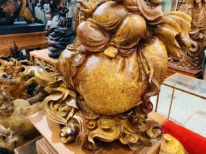 Di Lạc Nhị Tiểu Ngồi Bao Tiền Gỗ Nu Hương