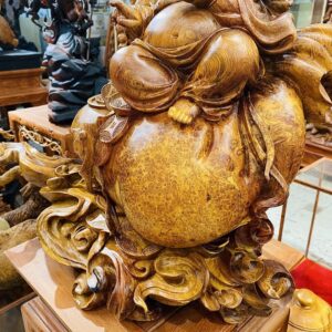 Di Lạc Nhị Tiểu Ngồi Bao Tiền Gỗ Nu Hương