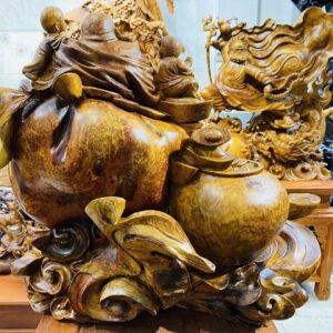 Di Lạc Nhị Tiểu Ngồi Bao Tiền Gỗ Nu Hương