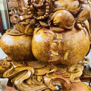 Di Lạc Nhị Tiểu Ngồi Bao Tiền Gỗ Nu Hương
