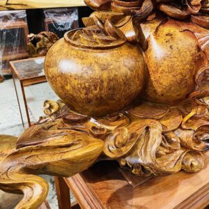 Di Lạc Nhị Tiểu Ngồi Bao Tiền Gỗ Nu Hương