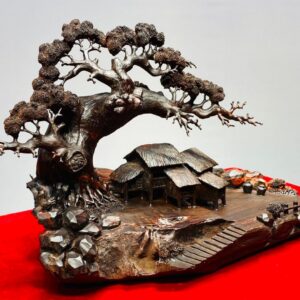 Tiểu Cảnh Làng Quê Gỗ Trắc
