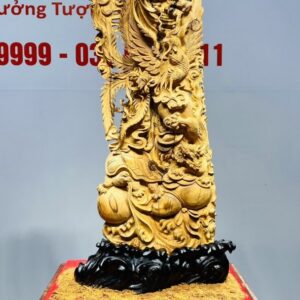 Tứ Linh Long Lân Quy Phụng Gỗ Hoàng Đàn Tuyết Lạng Sơn