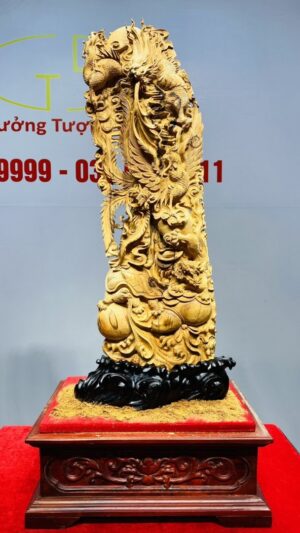 Tứ Linh Long Lân Quy Phụng Gỗ Hoàng Đàn Tuyết Lạng Sơn