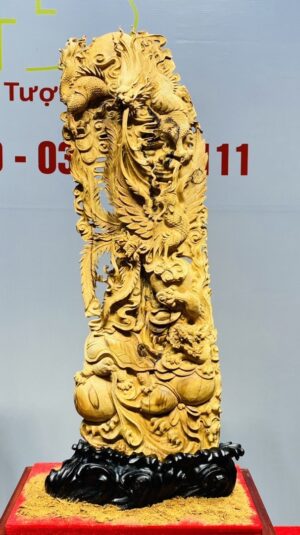 Tứ Linh Long Lân Quy Phụng Gỗ Hoàng Đàn Tuyết Lạng Sơn