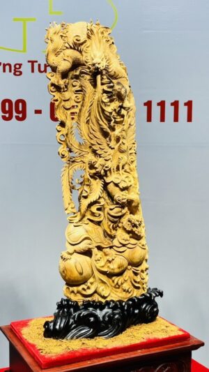 Tứ Linh Long Lân Quy Phụng Gỗ Hoàng Đàn Tuyết Lạng Sơn