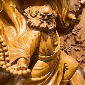Đạt Ma Múa Võ Đứng Tùng Gỗ Hương
