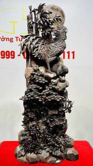 Gia Đình Gà Tứ Quý Bốn Mùa Gỗ Tử Đàn