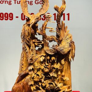 Phu Thê Viên Mãn Phượng Hoàng Lửa Gỗ Hương