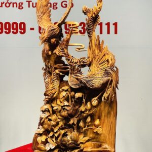 Phu Thê Viên Mãn Phượng Hoàng Lửa Gỗ Hương