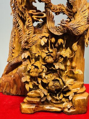 Phu Thê Viên Mãn Phượng Hoàng Lửa Gỗ Hương