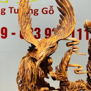 Phu Thê Viên Mãn Phượng Hoàng Lửa Gỗ Hương