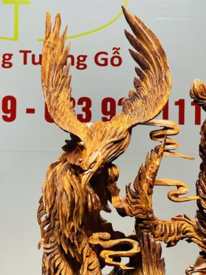 Phu Thê Viên Mãn Phượng Hoàng Lửa Gỗ Hương