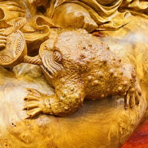Di Lạc Tam Tiểu Ngồi Bao Tiền Gỗ Nu Hương
