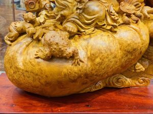 Di Lạc Tam Tiểu Ngồi Bao Tiền Gỗ Nu Hương