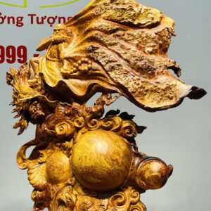 Đạt Ma Hàng Long Tam Ngọc Gỗ Nu Hương