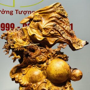 Đạt Ma Hàng Long Tam Ngọc Gỗ Nu Hương