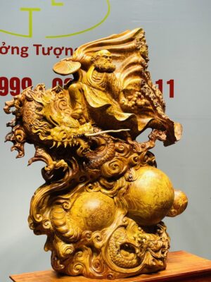 Đạt Ma Hàng Long Tam Ngọc Gỗ Nu Hương