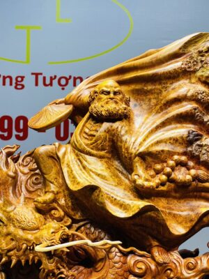 Đạt Ma Hàng Long Tam Ngọc Gỗ Nu Hương