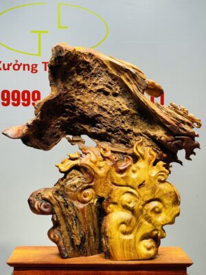 Đạt Ma Hàng Long Tam Ngọc Gỗ Nu Hương