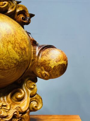 Đạt Ma Hàng Long Tam Ngọc Gỗ Nu Hương