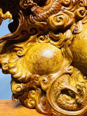 Đạt Ma Hàng Long Tam Ngọc Gỗ Nu Hương