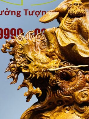 Đạt Ma Hàng Long Tam Ngọc Gỗ Nu Hương