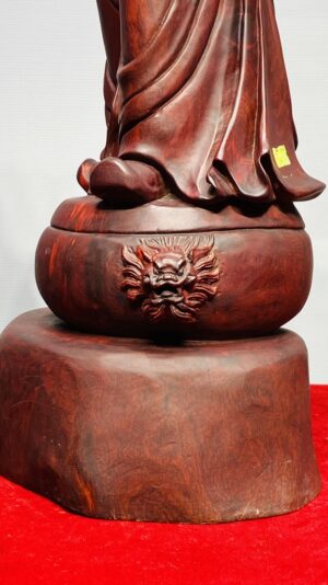 Quan Công Đứng Trống Gỗ Tử Đàn