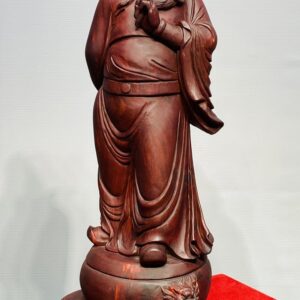 Quan Công Đứng Trống Gỗ Tử Đàn