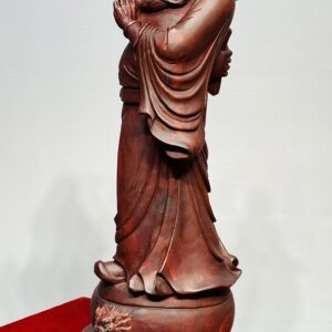 Quan Công Đứng Trống Gỗ Tử Đàn