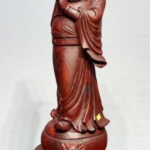 Quan Công Đứng Trống Gỗ Tử Đàn