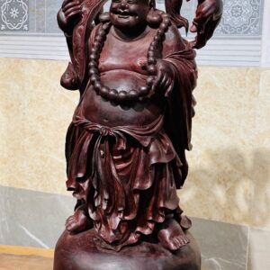 Di Lạc Nhị Tiểu Gánh Gậy Như Ý Gỗ Tử Đàn