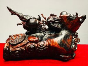 Di Lạc Nhất Tiểu Song Nghê Gỗ Trắc