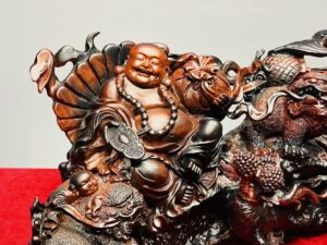 Di Lạc Nhất Tiểu Song Nghê Gỗ Trắc