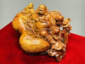 Di Lạc Nhất Tiểu Ngồi Bao Tiền Gỗ Nu Hương